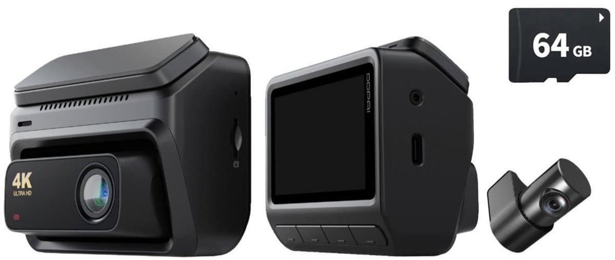 Dashcam Auto Camera Voor en Achter - 4K Beeld - 64GB SD Kaart - 3 Inch Beeldscherm - GPS - DDPAI Z60 — afbeelding 1