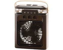 Mini draagbare airco-ventilator / stille aircooler en bureauventilator – USB-oplaadbaar, compacte persoonlijke koelventilator