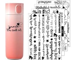 Set van 8 rub-on stickers met spreuken op transferfolie voor het decoreren van kaarsen en meubels, ideaal als creatieve vakantiegeschenken