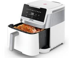 Stille Airfryer - Heteluchtfriteuse XXL - Gezond Koken - Silent Technology - 7 Liter - Wit