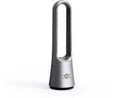 oROMI Bladloze Torenventilator 63 cm – 45W – 3 Snelheden en 3 Windmodi – Afstandsbediening – 24-uurs Timer – Oscillatie – Aromafunctie – Zilver