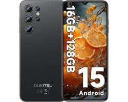 OUKITEL C1 smartphone – 6,52 inch – Android 15, 16GB RAM, 128GB opslag, 5150mAh batterij