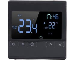 Digitale Thermostaat - Slimme Regelaar - Verwarming Instellen - App Bediening - AC85-250V - Zwart