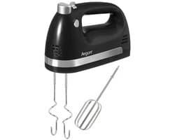 Argon Handmixer Zwart - Inclusief Garden en Deeghaken - 400 W