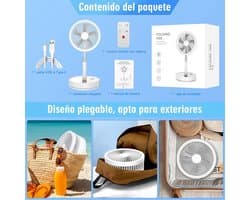 Ventilator Draagbaar – 8000mAh Accu – Stil 12-22 dB – Opvouwbaar, Oscillerend & Met Afstandsbediening