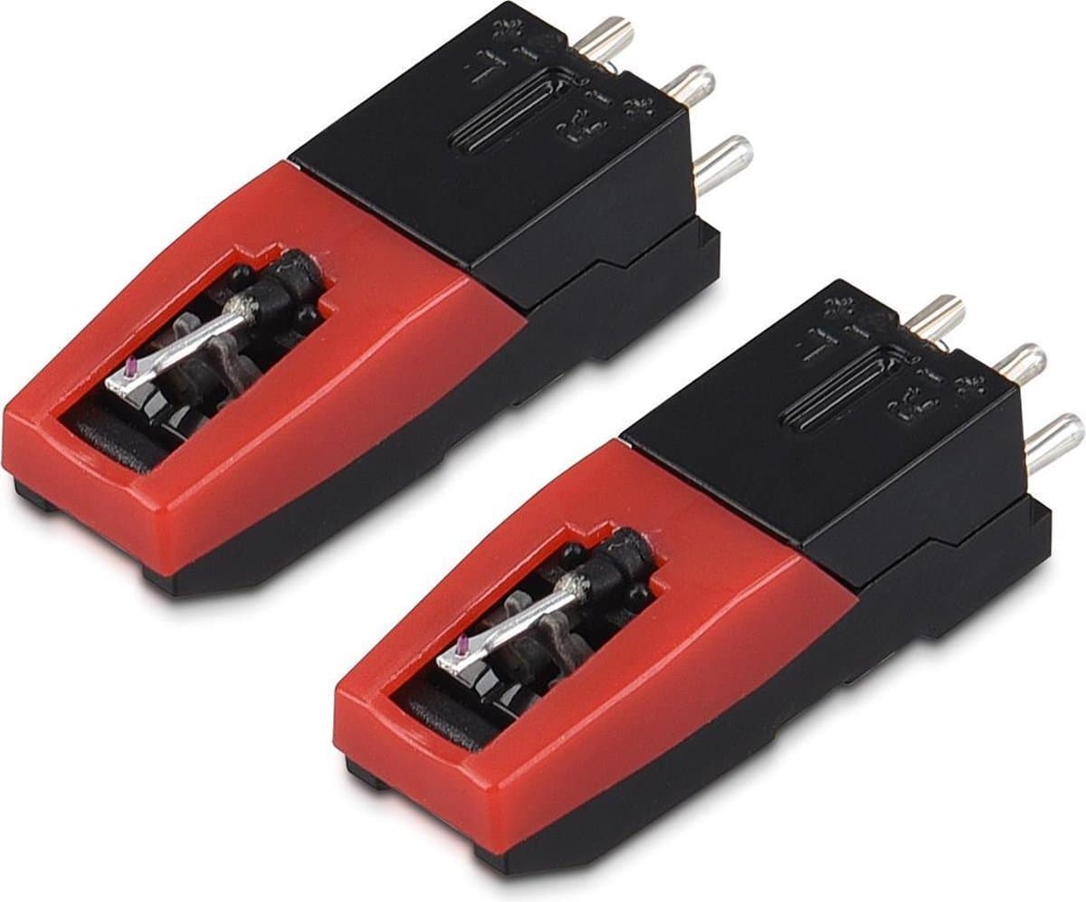 Navaris vervangende naald voor platenspeler – Universele stylus compatibel met Crosley, Ion, Jensen, Pyle, Philips, Auna, Zenith – Set van 2 — afbeelding 1