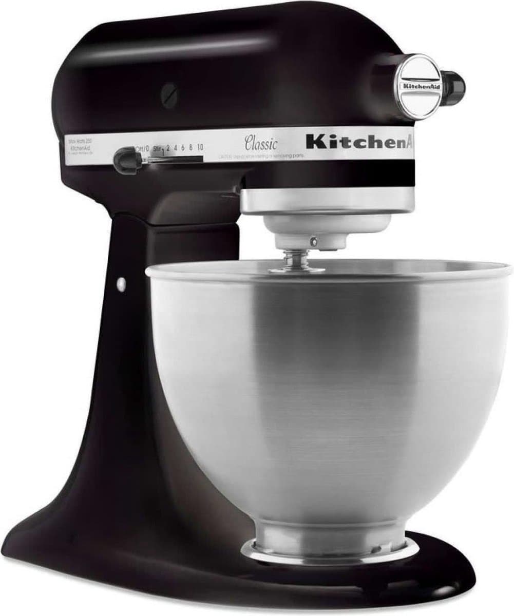 KitchenAid 5K45SSEBM Classic - Keukenmachine - Mat Zwart — afbeelding 1