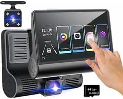 Lexium Dashcam voor auto - Dashcam - Dashcam voor auto voor en achter - Dashcam voor en achter - Dashcam voor en achter draadloos - Dual dashcam