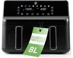 Equivera Dubbele Airfryer - Dubbele Mand - Dual Cook - Heteluchtfriteuse - Verschillende Programma's - Dual Zone - Mega