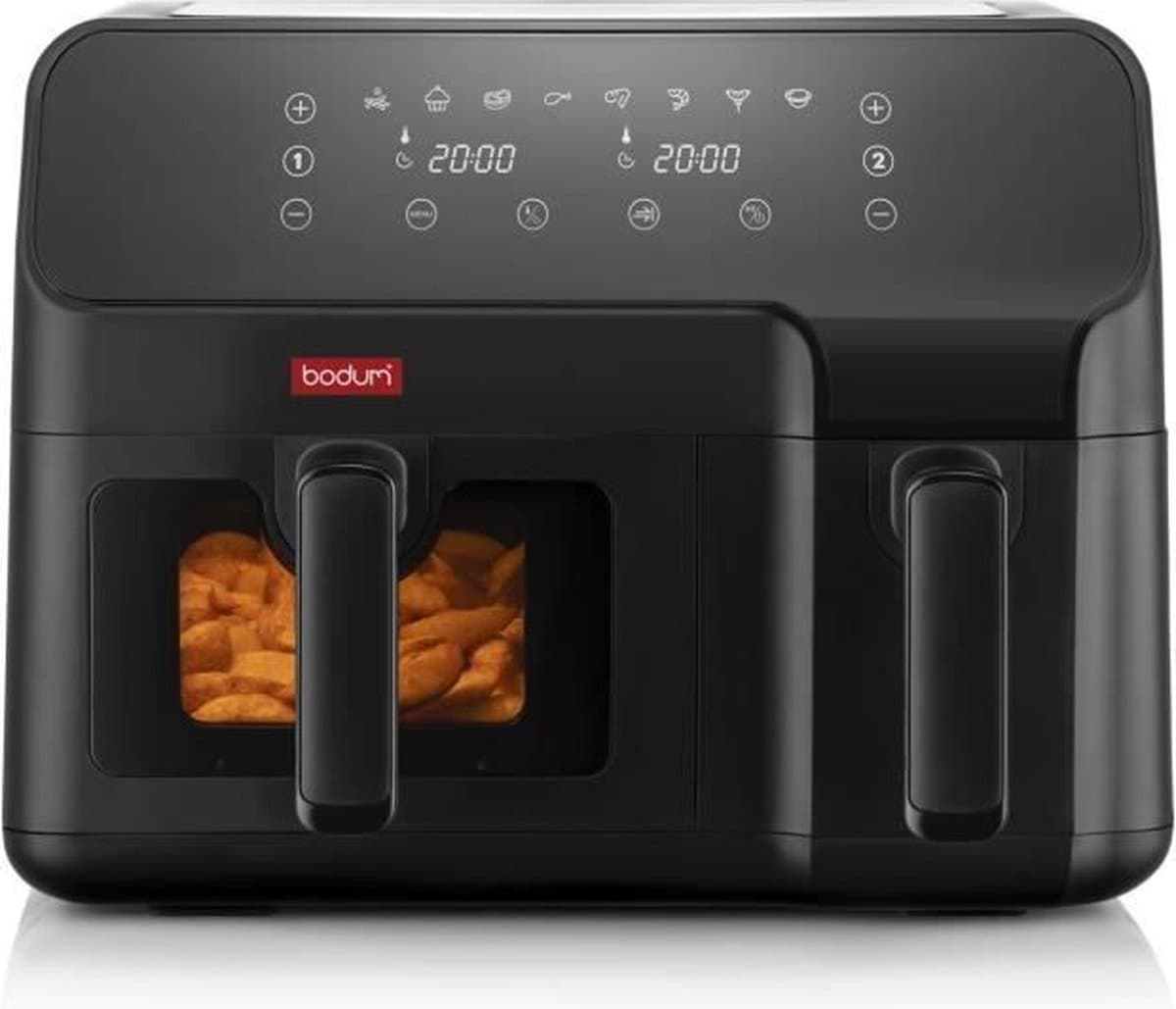 Olievrije friteuse - BODUM - Dubbel compartiment 3,2L en 5,1L - 2700 W - Zwart — afbeelding 1