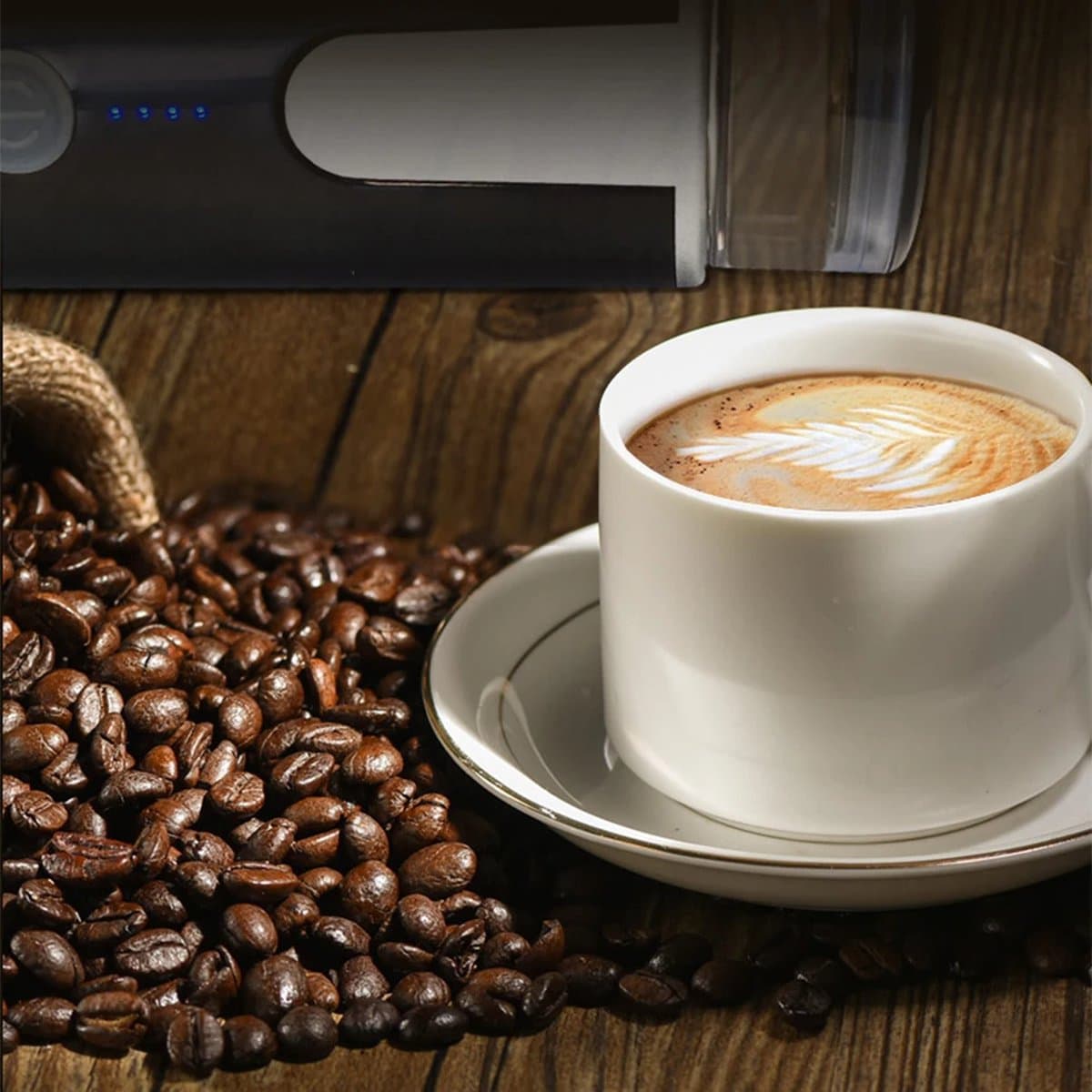 170 ML Espresso Machine voor Auto en Thuis – Koffiemachine voor Capsules en Gemalen Koffie, Automatische Koffiemachine voor Keuken en Kantoor, Koffiezetapparaat en Espresso Maker — afbeelding 1