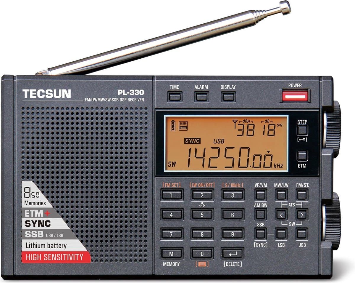 Tecsun PL-330 - Wereldontvanger met ETM - AM / FM / SSB (2026 USB-C VERSIE FIRMWARE 3307 ) — afbeelding 1