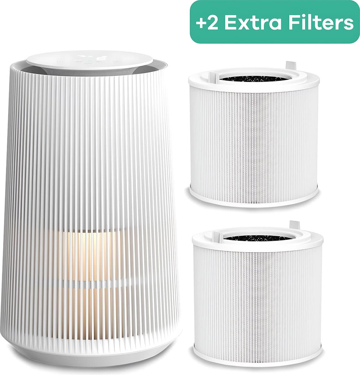 MiRi EasyBreath + 2 Extra Filters – Luchtreiniger – 250 m³/h – HEPA 13 filter – Ruimtes tot 50m² – Air Purifier – Koolstoffilter – Ionisator – UV-C – Luchtkwaliteit Indicator – WiFi en App — afbeelding 1