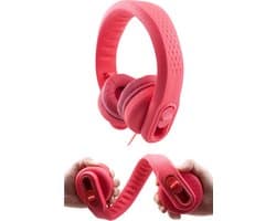 DKT Eduline Flexifoon rood flexibele hufterproof koptelefoon hoofdtelefoon kinderen voor gebruik in de school klas