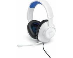 JBL Quantum 100P Wit/Blauw - Gaming Headset voor PlayStation - Bedraad - Over-Ear - PS4/PS5, PC, Xbox & Nintendo Switch