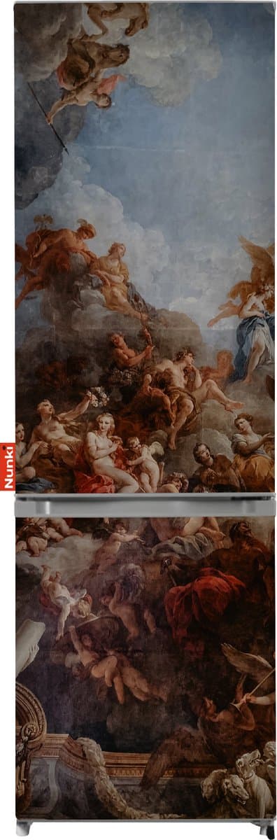 NUNKI LARGECOMBI-ABARO Combi Bottom Koelkast, E, 198+66l, Baroque All Sides — afbeelding 1