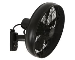 Lucci AIR BK Wandventilator 50 W (Ø) 410 mm Zwart Zwenkbaar