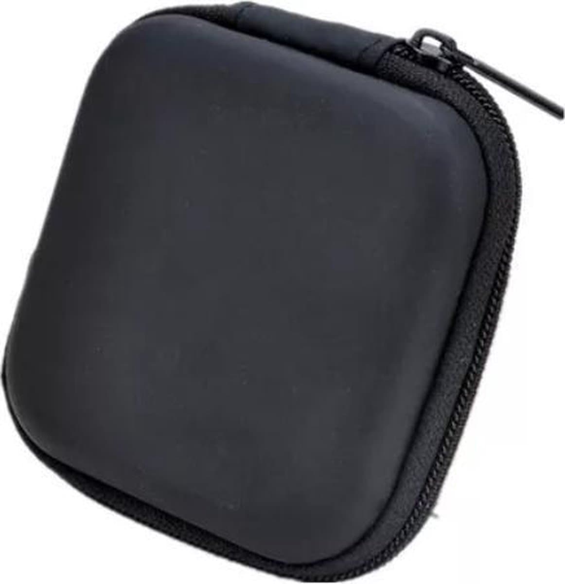 Oortjes opberg hoesje - Case - Etui - Organizer - Voor oordopjes en laadkabels - USB - Zwart — afbeelding 1