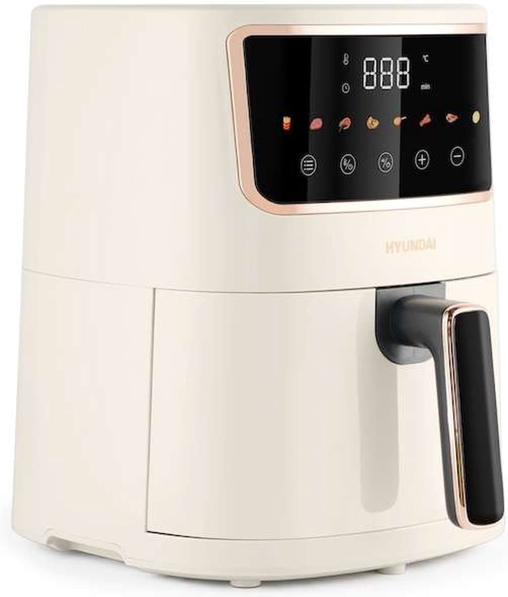 Hyundai Electronics - Digitale airfryer met Kleurendisplay - 4.2 Liter - Wit Rosegoud — afbeelding 1