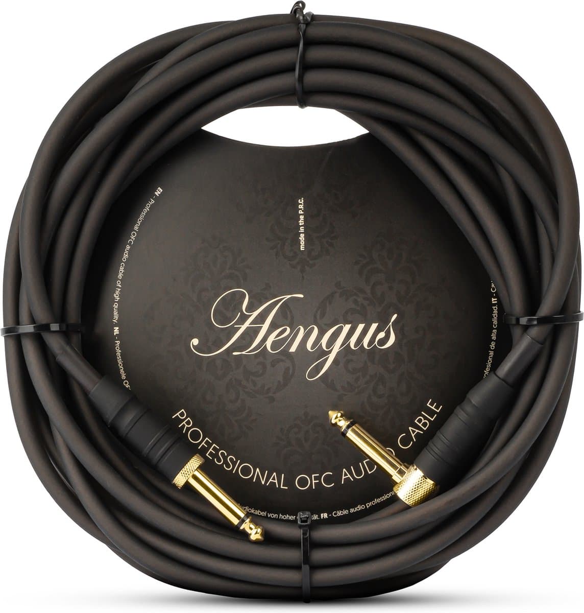 Áengus Gitaarkabel UltraFlex Instrumentkabel - 6.35mm mono jack plug haaks/recht - 5 meter — afbeelding 1