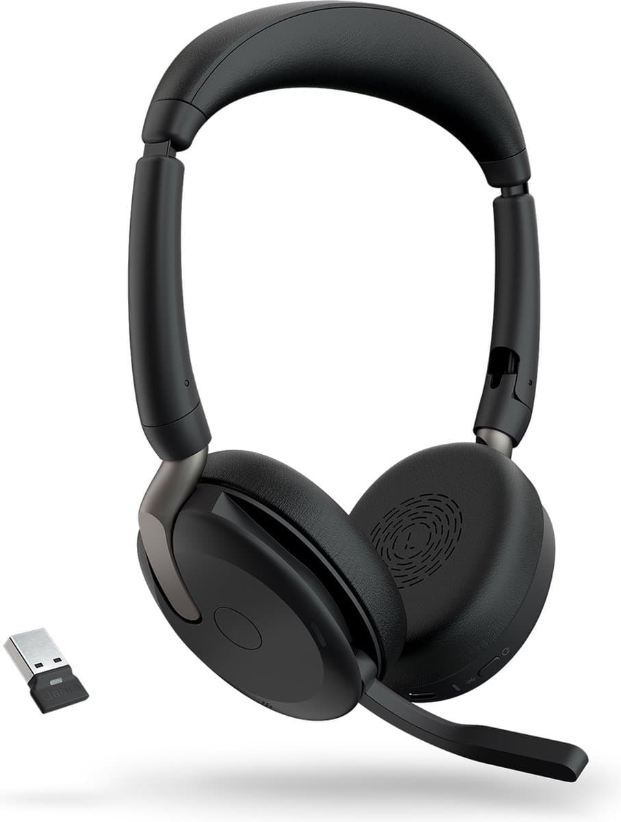 Bluetooth Headset with Microphone Jabra Evolve2 65 Flex Black — afbeelding 1