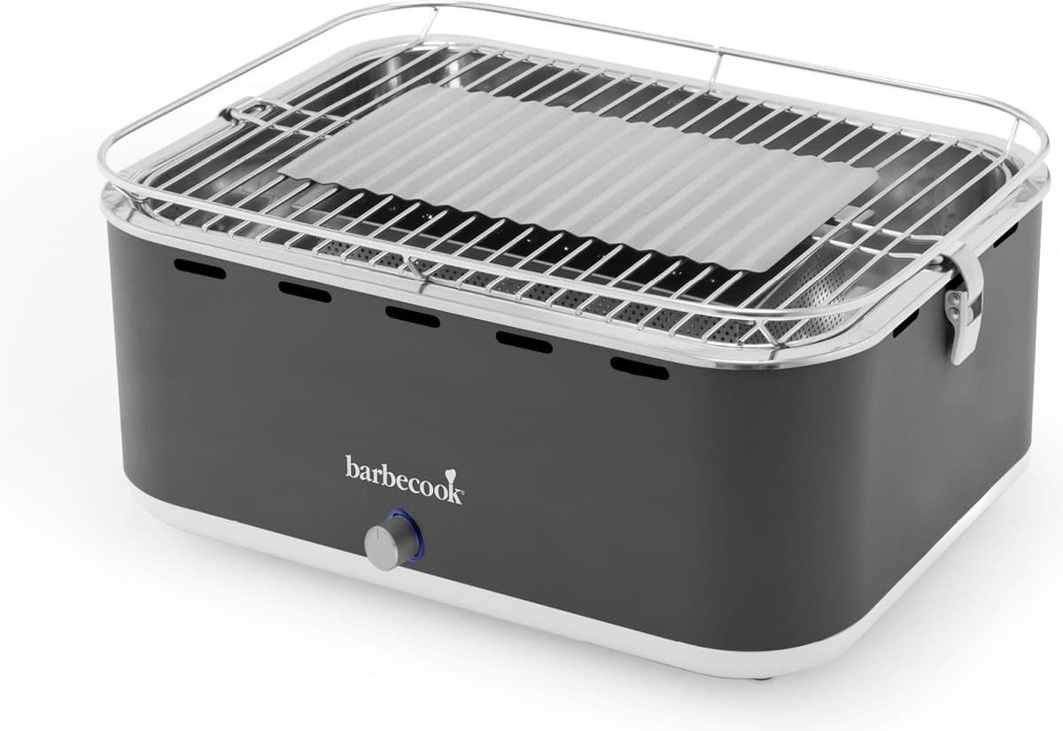 Barbecook Carlo - Tafel BBQ - Houtskool BBQ barbecue - Incl. Draagtas - Urban Grey - 44 x 33 x 21cm — afbeelding 1