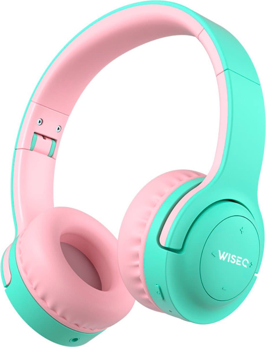 WiseQ HERO Kinderkoptelefoon – Koptelefoon Kids Meisje – Draadloze Bluetooth Hoofdtelefoon met 13dB Demping – 38u Bluetooth – Roze - Unicorn/Bubblegum — afbeelding 1