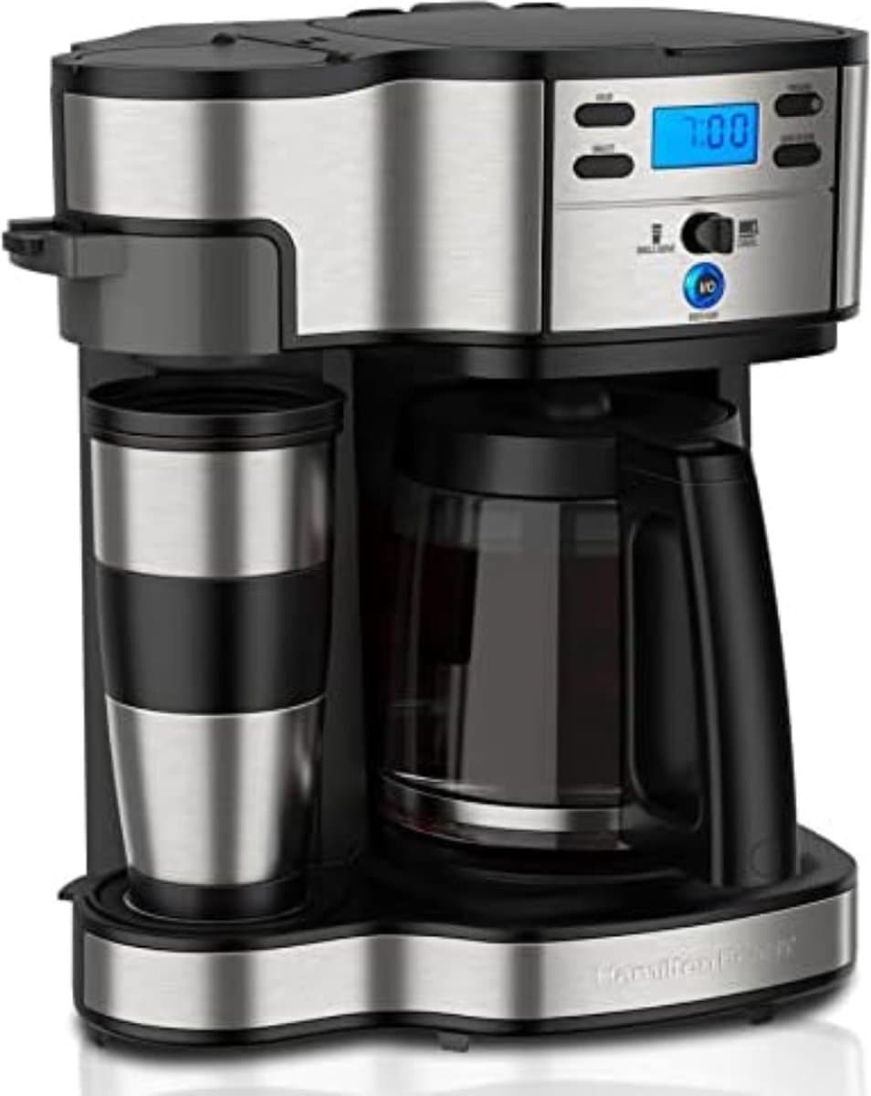 Koffiezetapparaat - Theevoorzieningen - Coffee Apparaat - Zwart/Staal — afbeelding 1