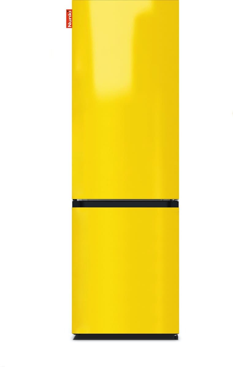 NUNKI LARGECOMBINF-FYEL Combi Bottom Koelkast, D, 182+71l, Lucid Yellow Gloss Front — afbeelding 1