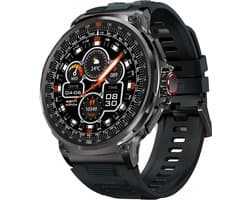 WizBay Premium Select® Sport Smartwatch 1.85 inch - Bluetooth Bellen - Hartslag en Zuurstofmeting - Slaapmonitor - 100+ Sportmodi - IP67 - Zwarte Kast - Zwarte TPU Band
