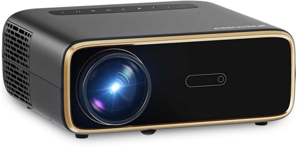 Spoused Beamer - Full-HD - 12.000 Lumen - Streamen Vanaf Je Telefoon Met WiFi - Mini Beamer - Zwart - Android — afbeelding 1