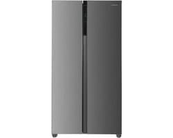 Heinner HSBS-H442NFXE++ Amerikaanse Side-by-Side Koelkast – 442 L – Full No Frost – Deur-open Alarm – LED Touch Display – Smart Eco Functie – RVS – 5 Jaar Garantie
