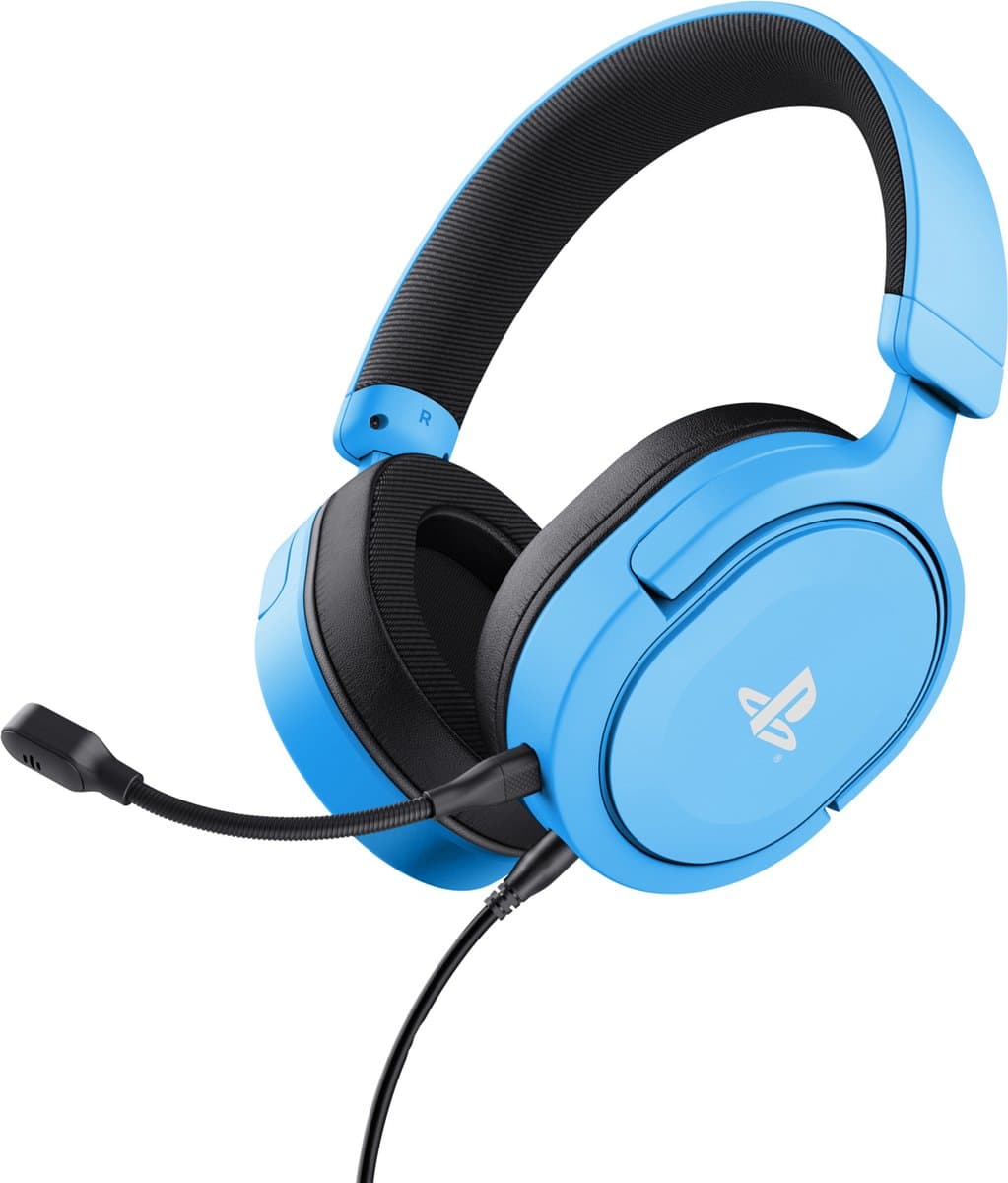 Trust GXT 498B Forta - Gaming Headset - Bedraad - Officieel Gelicentieerd voor PS5 - 50 mm drivers - Over-ear - Blauw — afbeelding 1