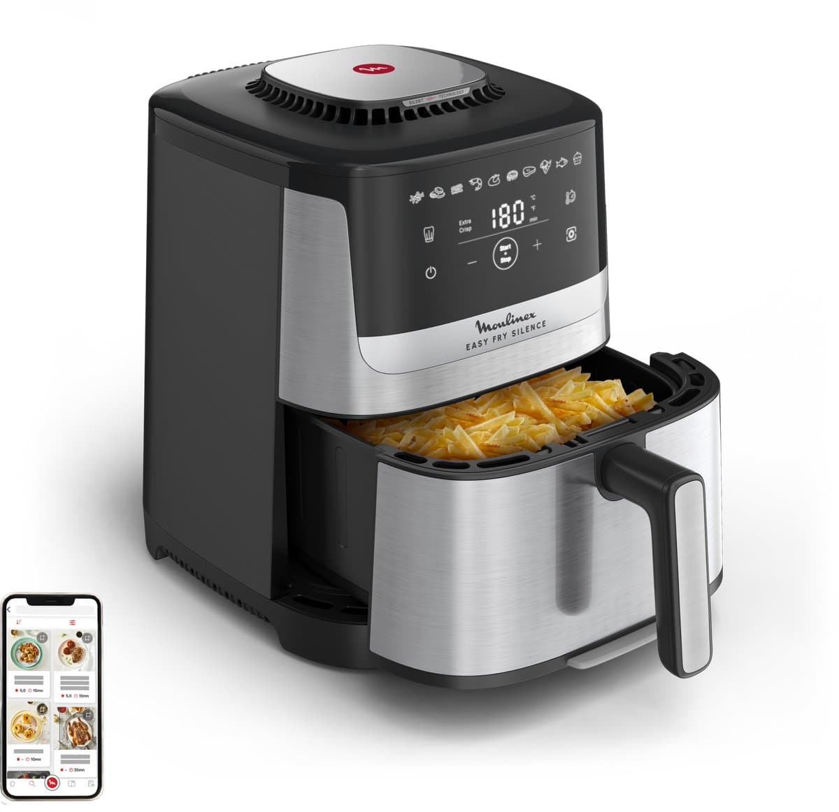Moulinex Easy Fry Silence EZ552DF0 - Airfryer - Tot 6 personen - 5 L — afbeelding 1