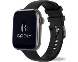 GØDLY Premium Smartwatch - Sporthorloge - Horloge Dames & Heren - Bluetooth - GPS - zwart