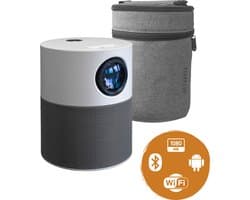 Astarite Ultra+ Smart Mini Beamer - Smart Mini Projector - Full HD 1080P - Keystone correctie - Android TV 9.0 - WiFi - 250 ANSI - 5000 lumen - Ingebouwde speakers - Wit/Grijs