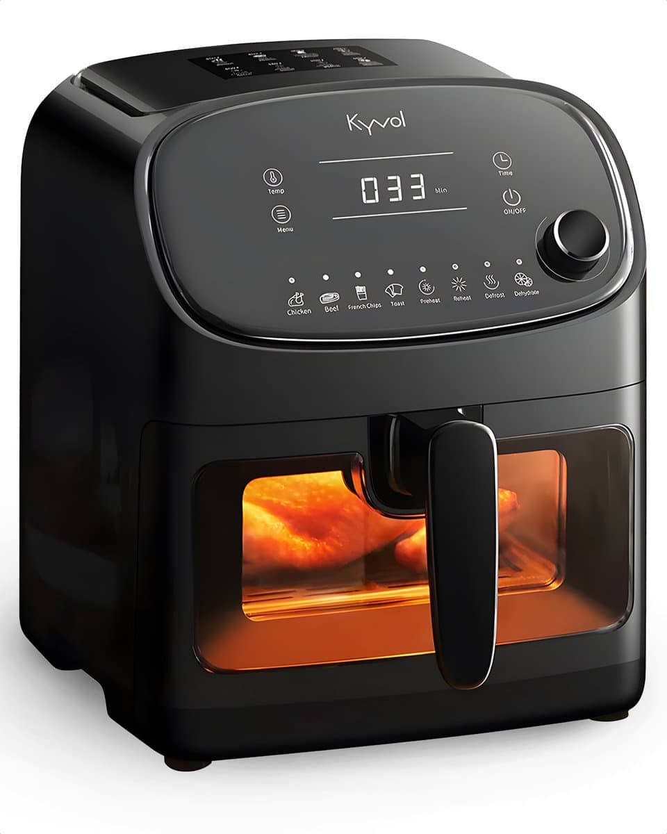 Kyvol AF60 Airfryer - Heteluchtfriteuse 8 standen | 1350 Watt | Groot volume | Bakken, Frituren of Airfryen | Airfryers — afbeelding 1