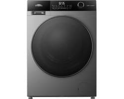 Everglades EVWM101422AG Zuinige Wasmachine - 10KG - A Klasse -20% - Stoomfuncties/Allergie+ - Koolborstelloze Motor - Zeer Stil 72dB - Titanium Grijs - 5 Jaar Garantie