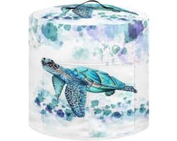 Apparaat Beschermhoes - Keukenmachine Cover - Apparaten Schoon Houden - Met Voorvak - Universele Maten - Zeeschildpad Blauw