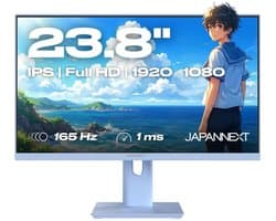 JAPANNEXT Gaming Monitor 23.8" IPS Full HD (1920x1080) 165Hz 1ms Pastel Blauw | JN-I238F165-HSP-BB