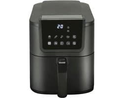 TIM® Airfryer xl - Airfryer xxl - Heteluchtfriteuse - 5 Liter - met keramische antiaanbaklaag - Zwart - 29cm x 23cm x 40cm