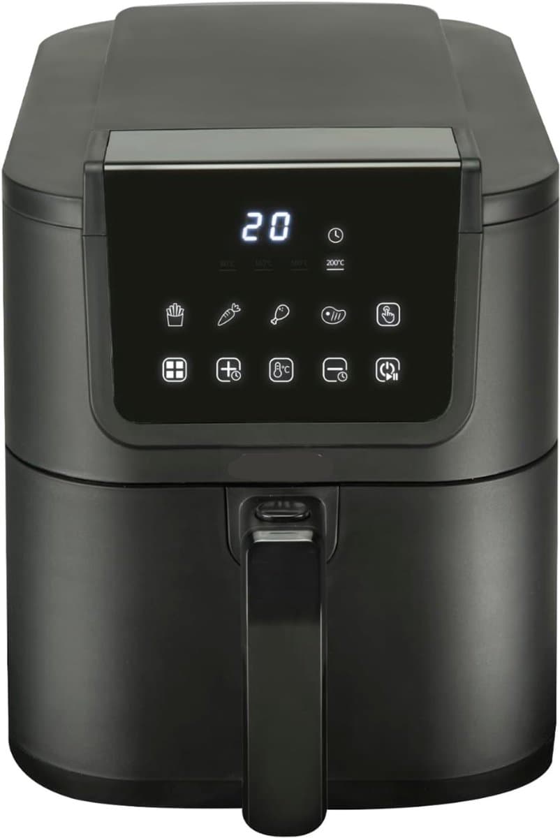 TIM® Airfryer xl - Airfryer xxl - Heteluchtfriteuse - 5 Liter - met keramische antiaanbaklaag - Zwart - 29cm x 23cm x 40cm — afbeelding 1