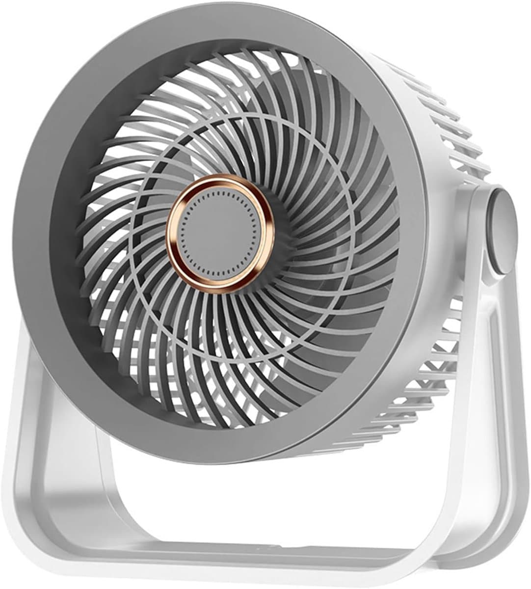 Tafelventilator - Draadloze ventilator - Ventilator - Handventilator - Miniventilator - LED-verlichting - 5 snelheden - 3 lampen - 11,7 x 22,5 cm — afbeelding 1