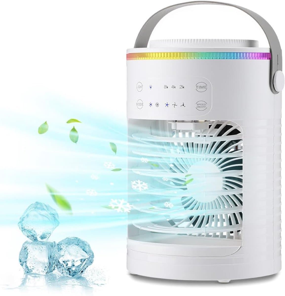 KZQ Usb Luchtbevochtiger Met Spray En Koelventilator 2 In 1 Voor Thuis — afbeelding 1