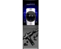 Massage Gun - Spierontspanner Elektrisch - Spierherstel - 30 Snelheden LCD - 8 uur batterij - Zwart