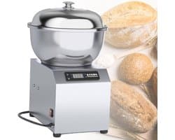 Deegmixer - Kneedmachine - Brood Bakken - Krachtige Spiraal - 8kg Kom - Zilver