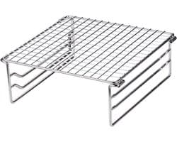 Zware RVS Grill Warmhoudrek voor Draagbare Camping Grill met Poten - Ideaal voor Buiten, Hiking en BBQ Feestjes