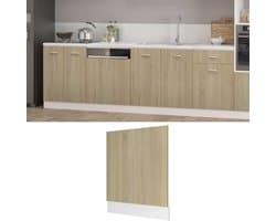 Vaatwasser Voorplaat - Keukenpaneel Vaatwasser - Keuken Integreren - Duurzaam Spaanplaat - 59.5 x 3 x 67 cm - Sonoma Eiken