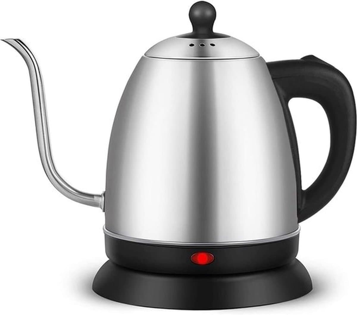 1,2L elektrische gooseneck koffiekan, roestvrijstalen elektrische hittebestendige theemaker met antislip gooseneck handgieten koffie 1360 watt snelle verwarming — afbeelding 1