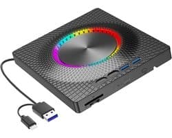 Externe Schijf - Draagbare Recorder - Gegevens Back-up - Multifunctioneel Type C - 140x160MM - Zwart